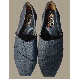 Bobs From Skechers Denim Espadrille Slip-On Shoes With Memory Foam Size 6